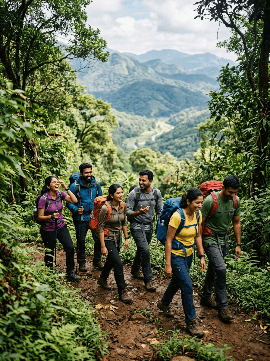 Weekend retreat group hike, Western Ghats trail